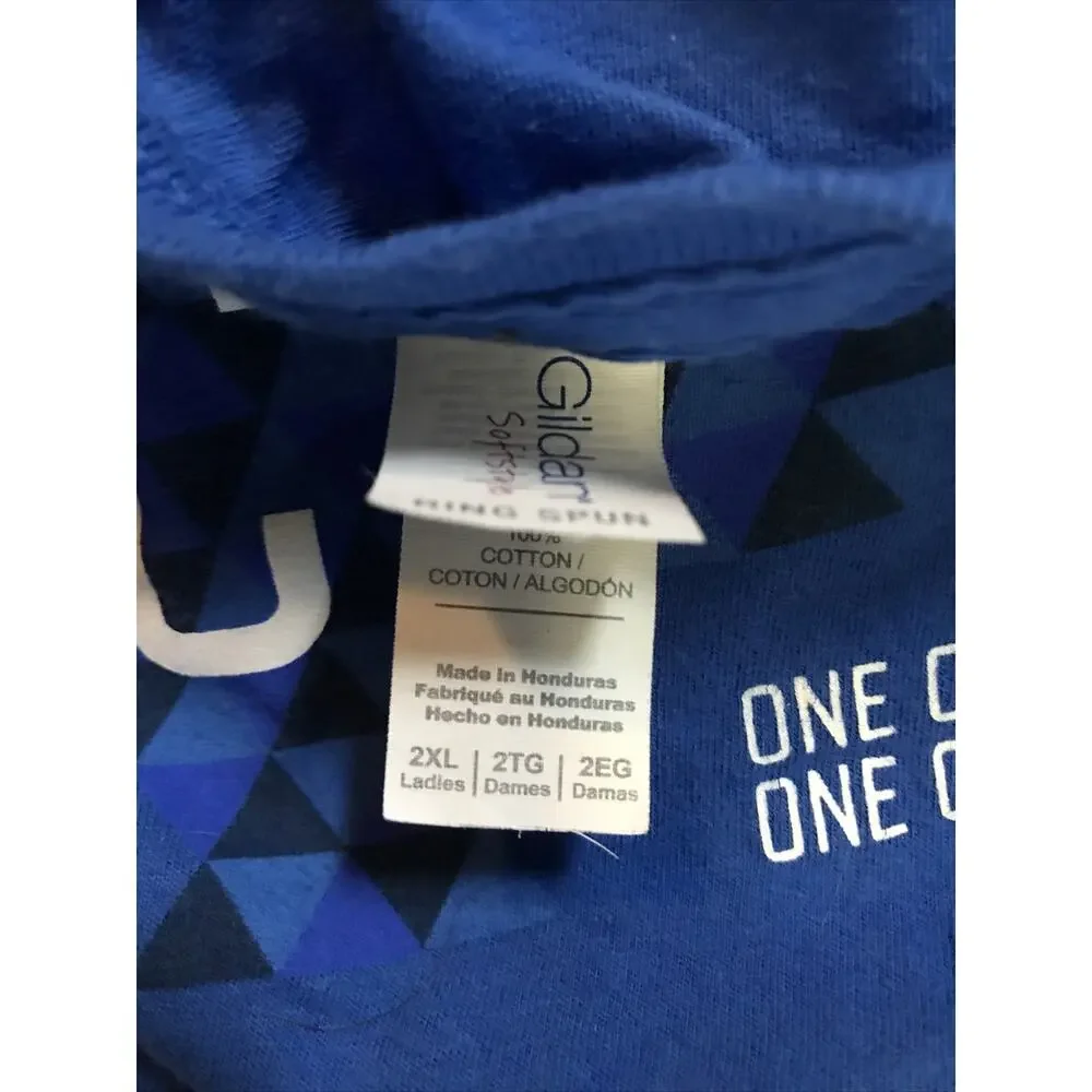 Grand Rapids Football‎ Club Womens XXL Blue tee Gildan Soft